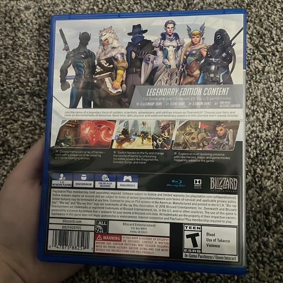 PS4 Overwatch Legendary Edition Video Game Disc DVD CD FPS Used - Picture 2 of 4